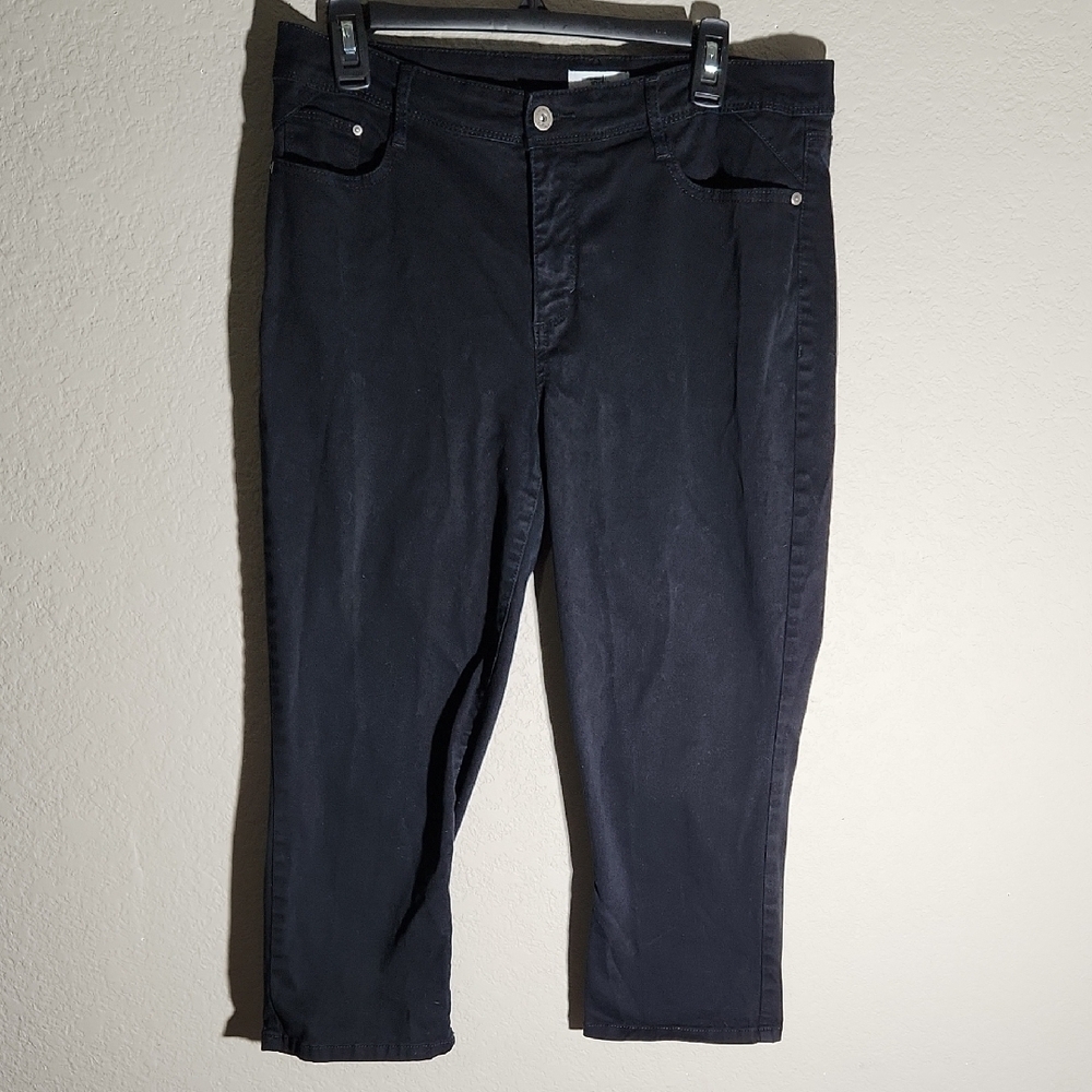 Indigo Great Northwest pants women's Black size 12 crop Pants
